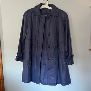 Vintage Wilson Leather Women's Deep Periwinkle Thinsulate Trench Coat
